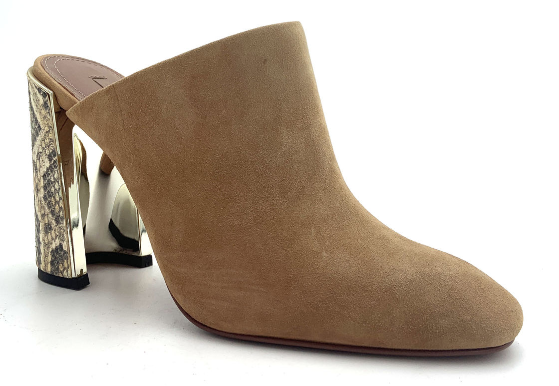 Élégance fermé à l' orteil Femmes Mules Talons en caoutchouc Solle élégant Conception pour le port formel