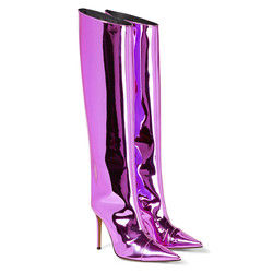 Chaussures de hauteur des genoux, chaussures pour femmes, chaussures de couleur noire, légères, respirantes