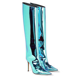Chaussures de hauteur des genoux, chaussures pour femmes, chaussures de couleur noire, légères, respirantes