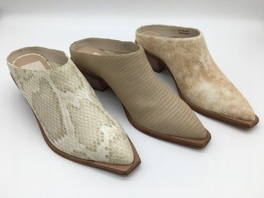 Matériau en cuir Femmes Mules à talons hauts, 4,5 pouces Mules à talons hauts avec orteil fermé