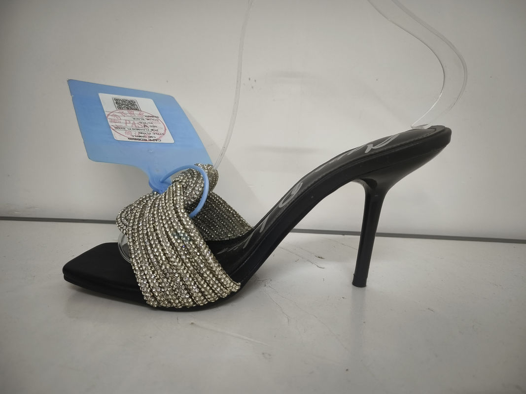 4.5Chaussures de cour de dames à talons hauts avec fermeture à glissière en cuir
