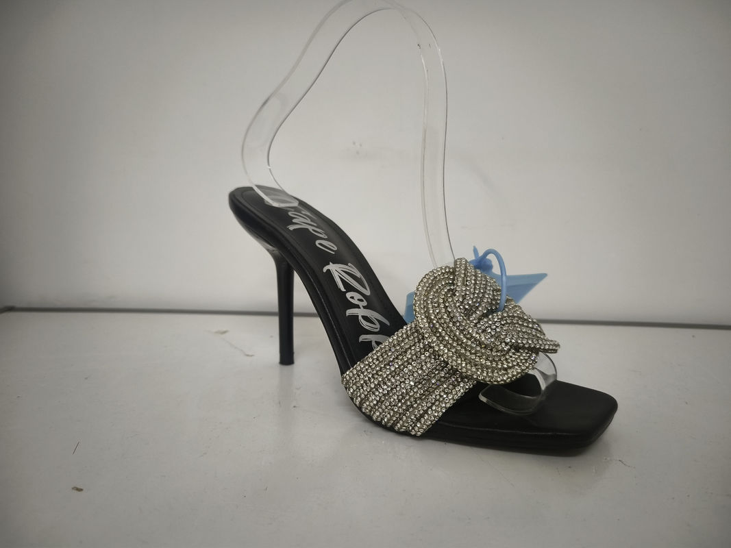 4.5Chaussures de cour de dames à talons hauts avec fermeture à glissière en cuir